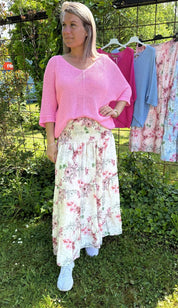 Princess- Kjol - Flower - Beige - Nyhet
