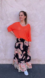 Princess- Kjol - Mönster- Svart- Nyhet