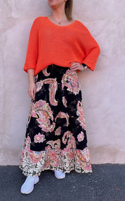 Princess- Kjol - Mönster- Svart- Nyhet