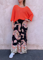 Princess- Kjol - Mönster- Svart- Nyhet