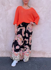 Princess- Kjol - Mönster- Svart- Nyhet