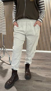 Raffaella  - Byxa med resår - Beige - Nyhet