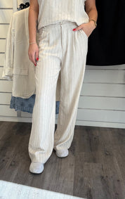 Ursula Linnebyxa Beige
