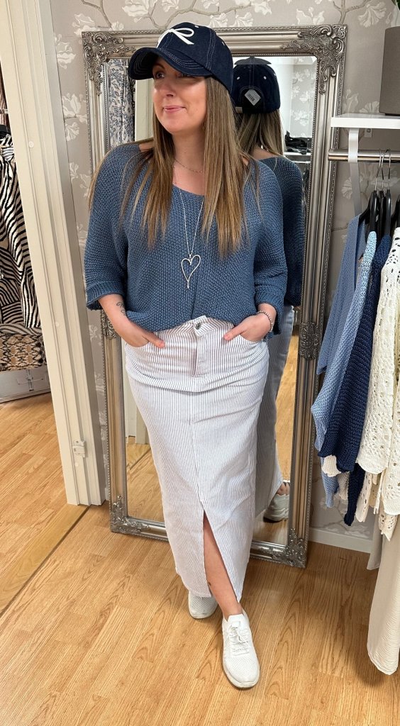 Daria - Jeanskjol - Randig - Nyhet