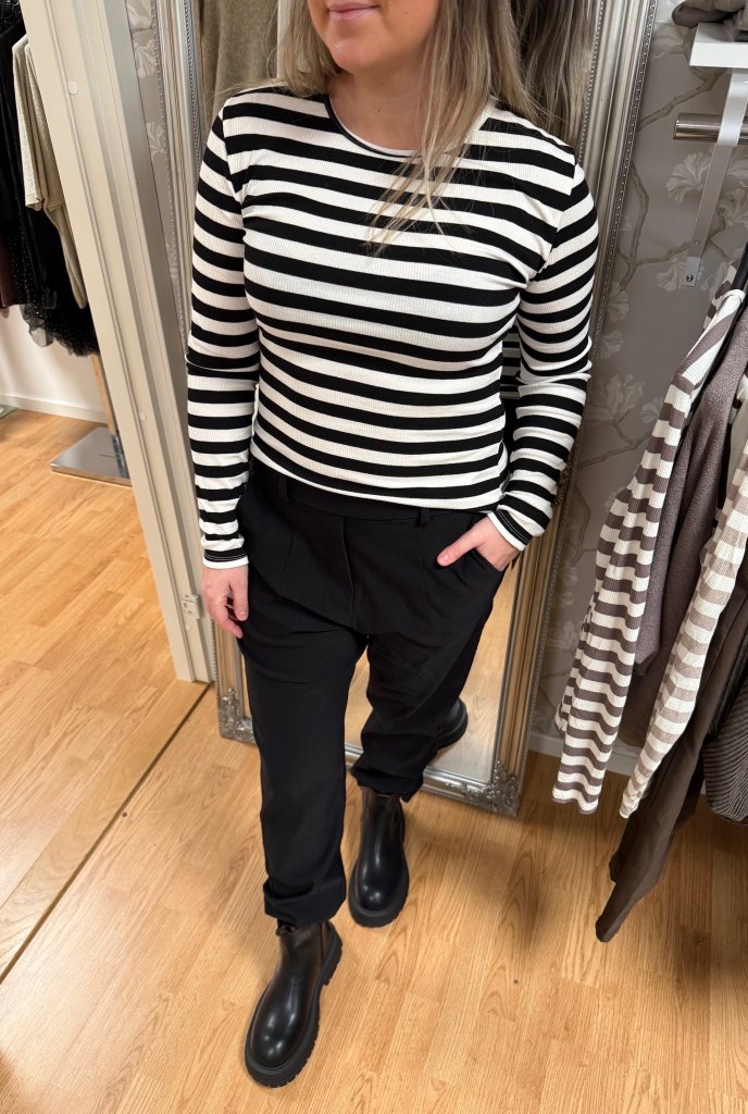 Begonia - Topp - Randig - Svart - Nyhet