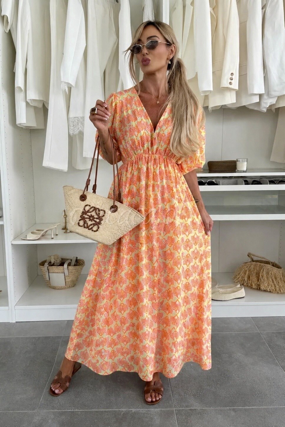 Estelle Summer dress Orange/Gul