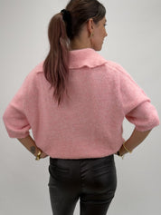 Ronja- Stickad tröja - Rosa