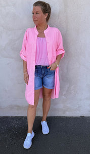 Rosea  Tunika  Randig Strong Pink