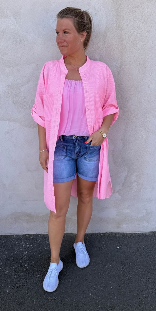 Rosea  Tunika  Randig Strong Pink