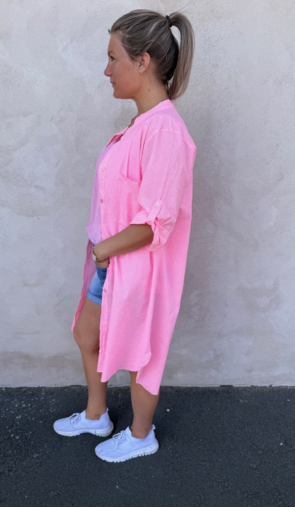Rosea  Tunika  Randig Strong Pink