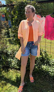 Rosea Tunika Randig  Orange