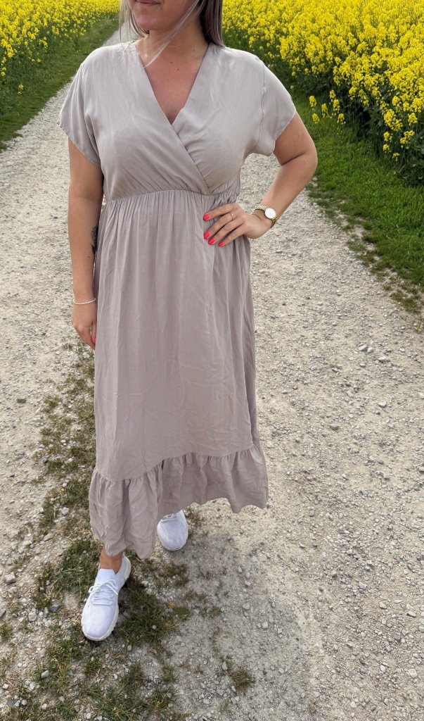 Sabine- Klänning - Taupe
