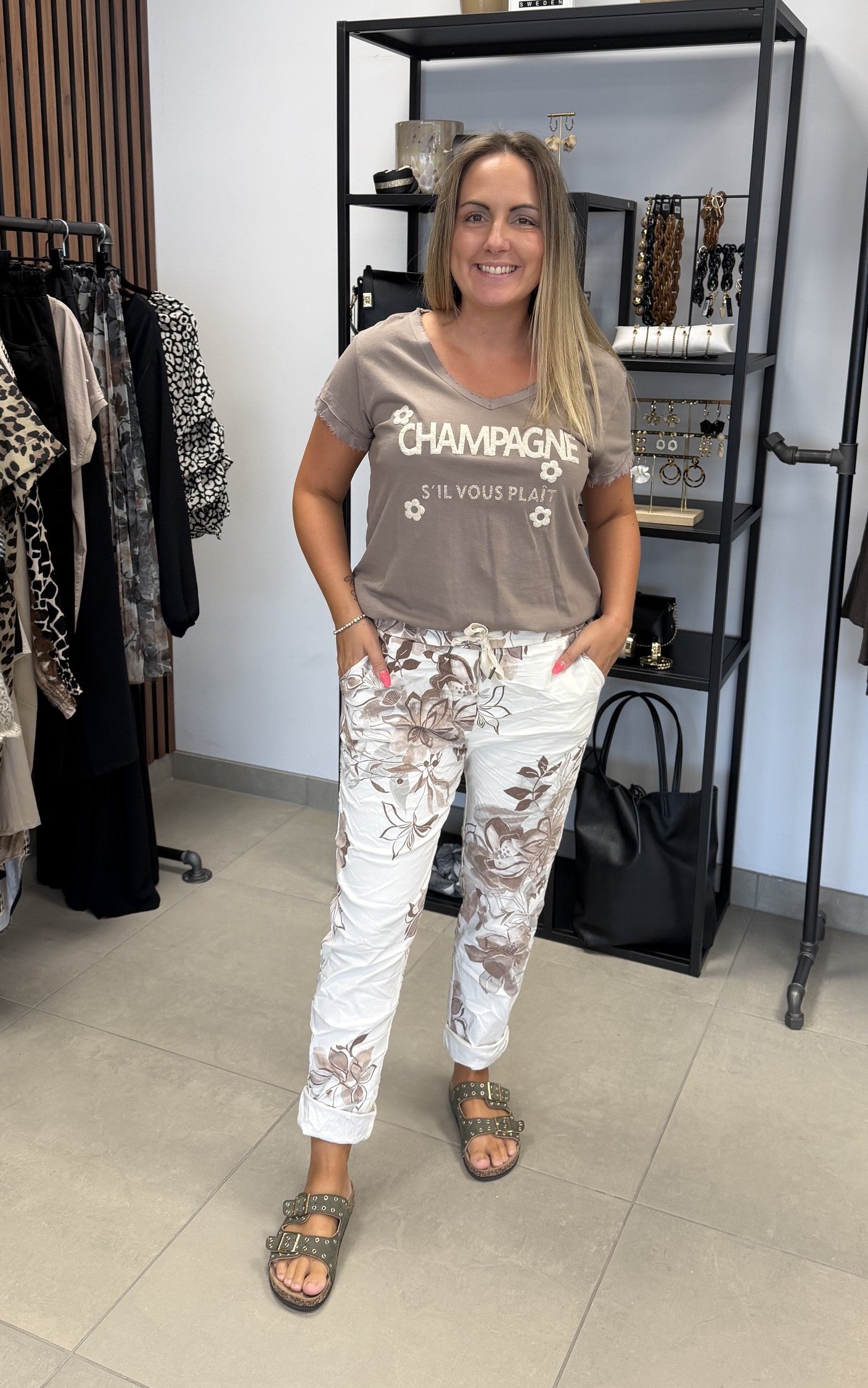 Sabrina T-shirt Taupe