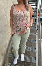 Saga- Linne - Blommor - Rosa- Nyhet