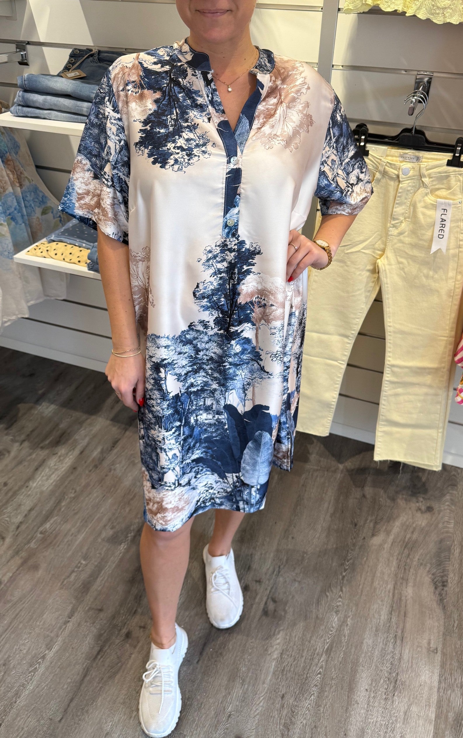 Safira  -Satinklänning - Navy