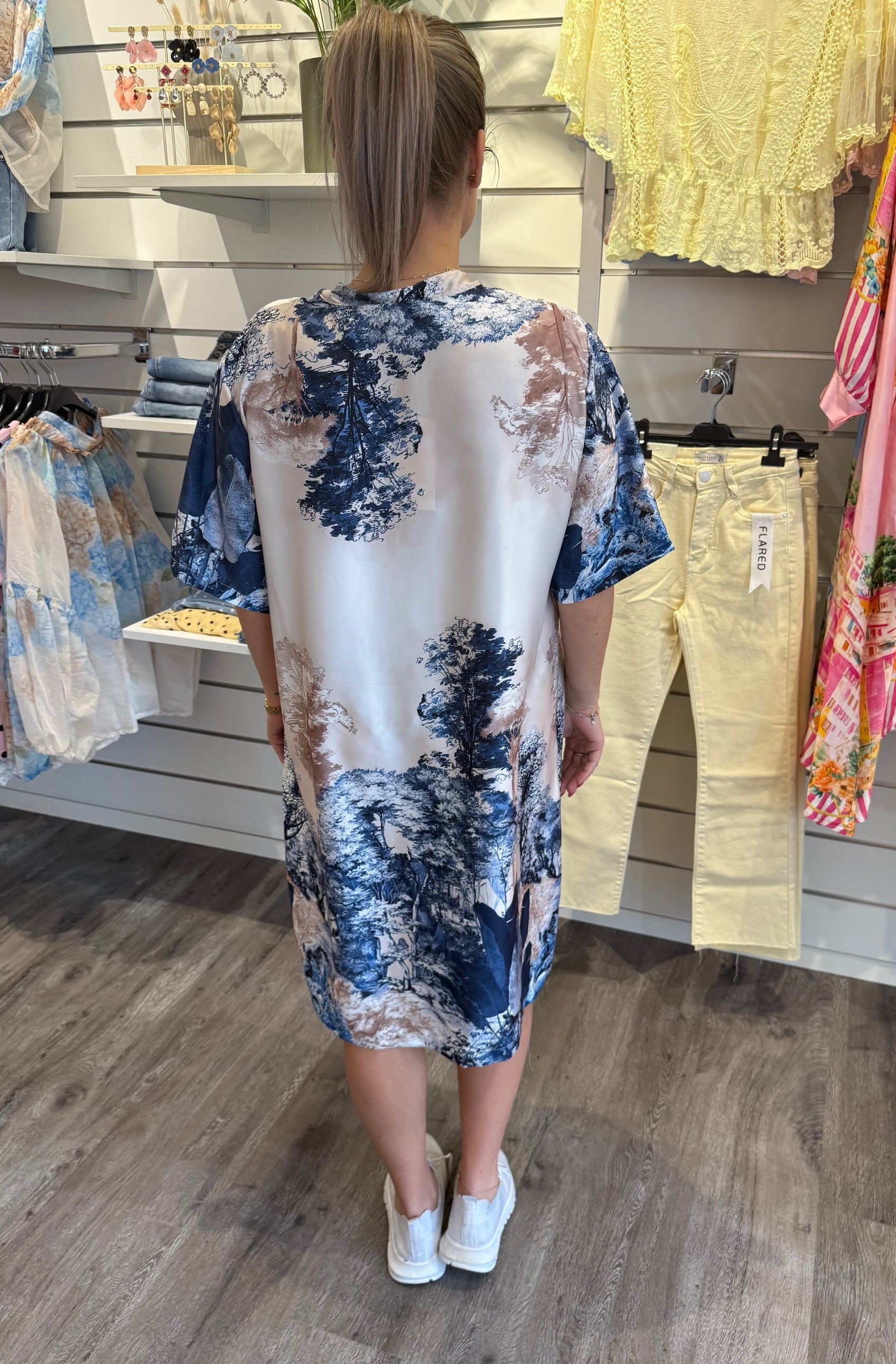 Safira  -Satinklänning - Navy