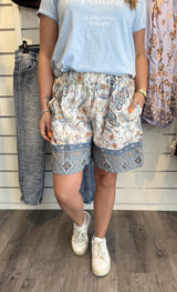 Tora Shorts Mönster Blå