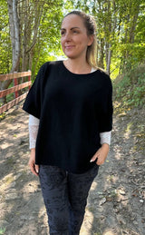 Sia - Ponchotröja - Svart - Nyhet
