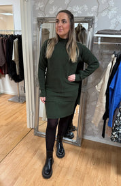 Sissi - Set Ribbad Tröja & kjol - Khaki - Nyhet