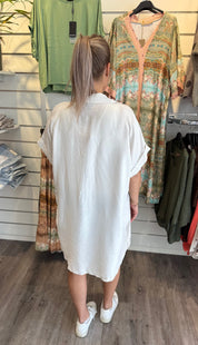 Kajsa Längre skjorta Beige