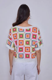 Sofie -Topp  - Virkad - Multi