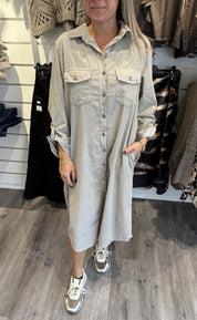 Solene Manchester Skjortklänning Taupe