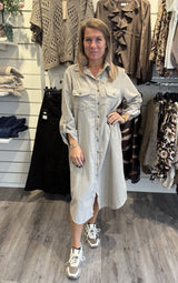 Solene Manchester Skjortklänning Taupe