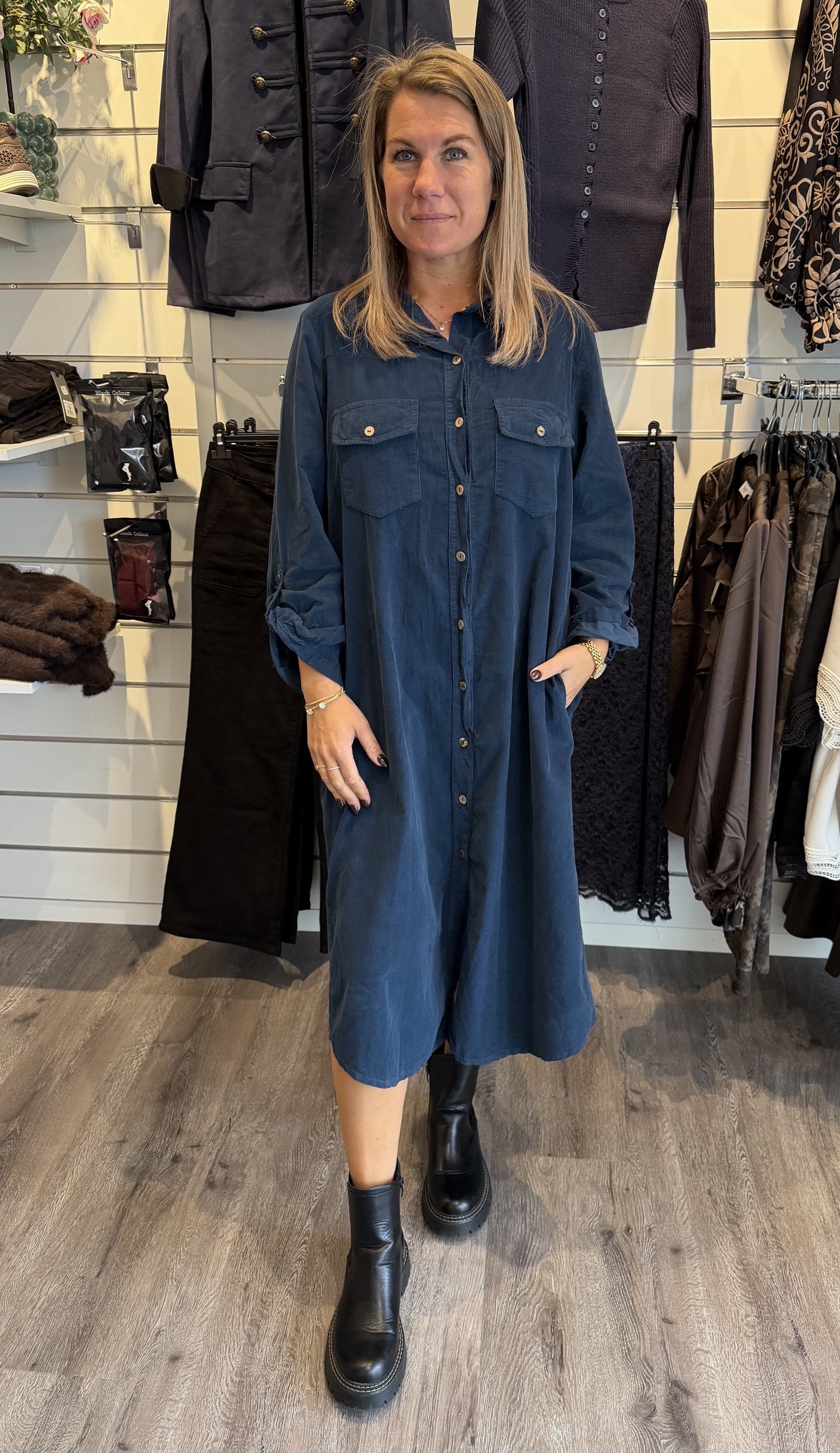 Solene Manchester Skjortklänning Navy