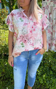 Solrun - Blus - Flower - Rosa
