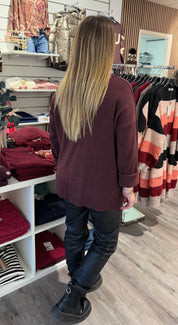 Sophie Stickad tröja Best Bordo