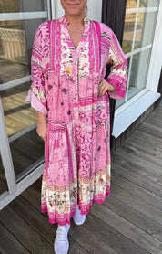 Stellis - Klänning - Mönster - Rosa