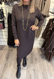 Kajsa Finstickad klänning Choco