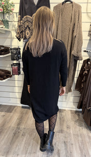 Kajsa Finstickad klänning Svart