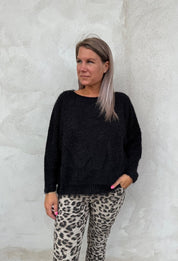Anouk - Stickad Tröja - Svart - Nyhet