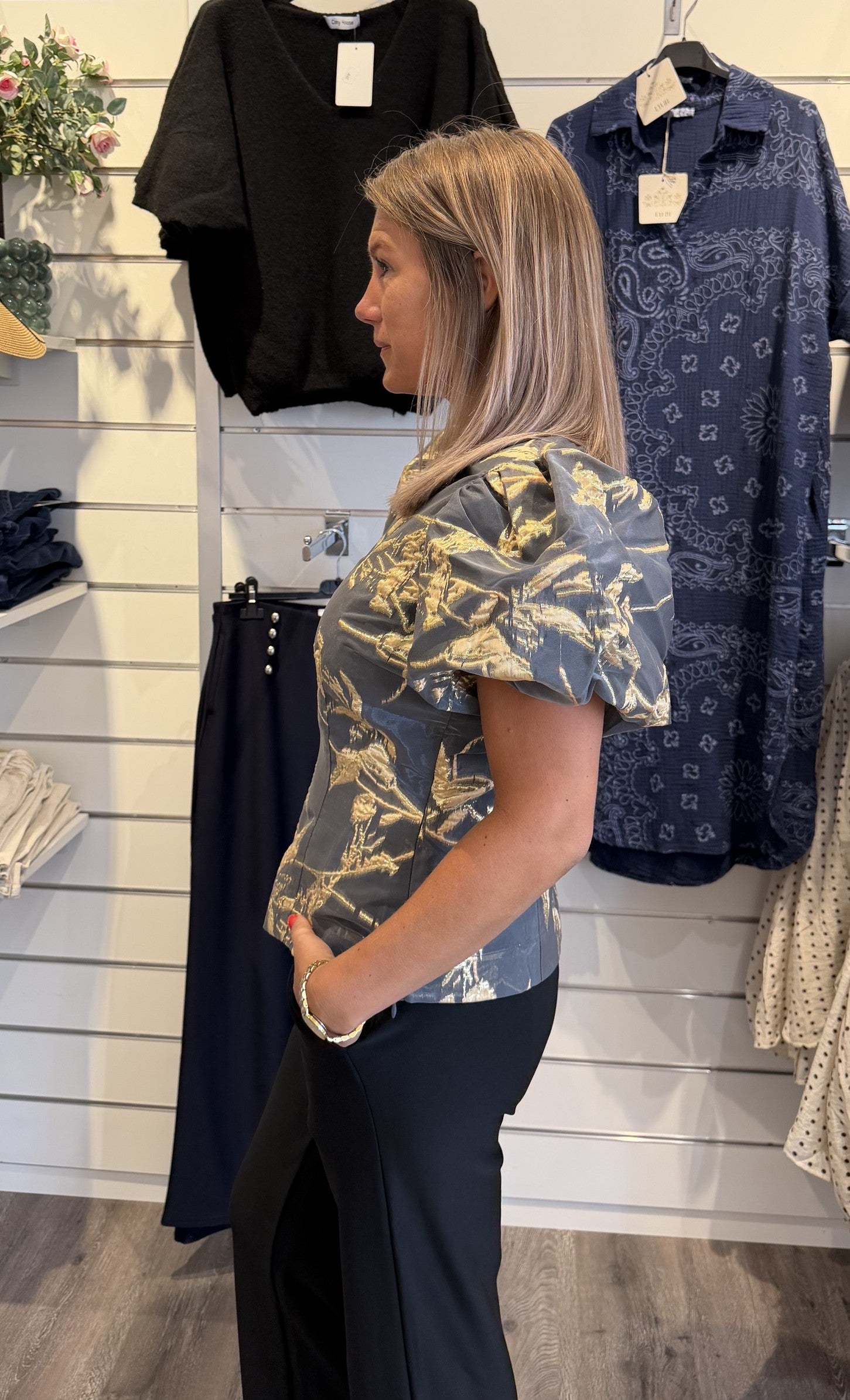 TaditaSZ Blus Dark gull gray