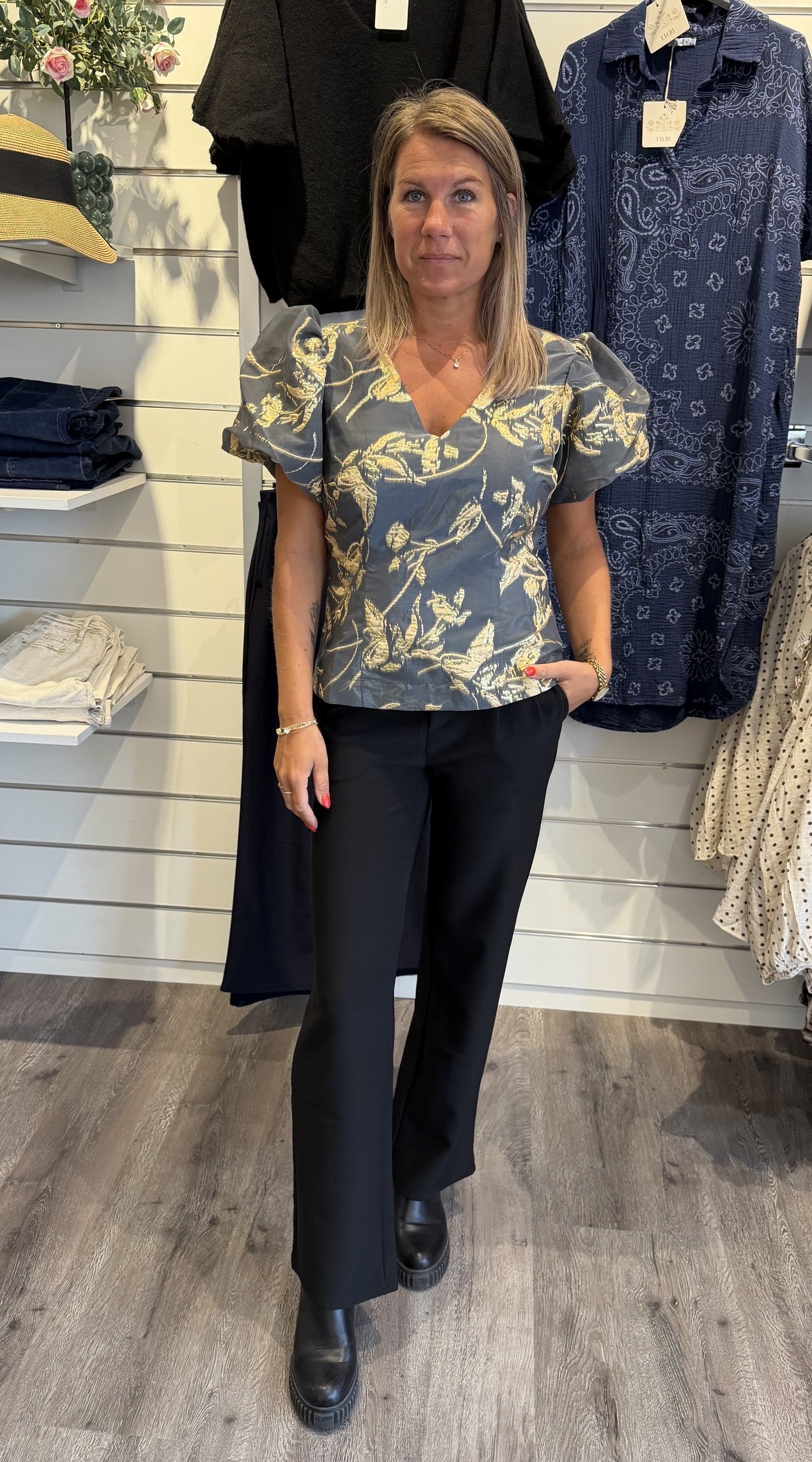 TaditaSZ Blus Dark gull gray