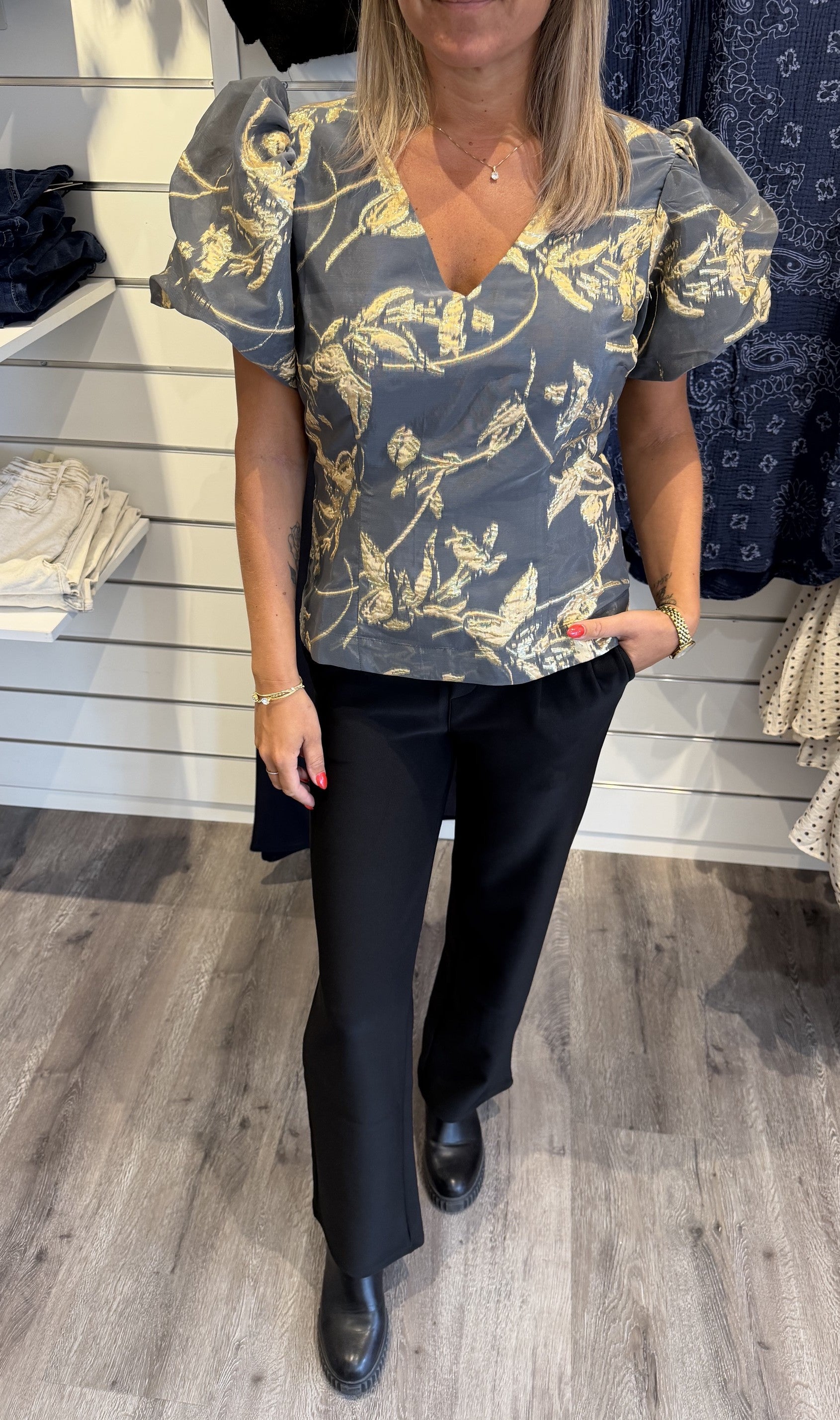 TaditaSZ Blus Dark gull gray