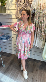 Taylor klänning kort rosa