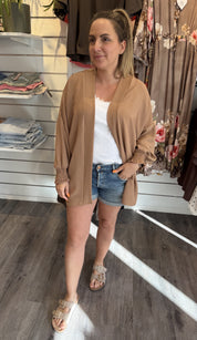 Julia- Cardigan kort - Camel