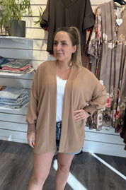 Julia- Cardigan kort - Camel