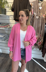 Julia- Cardigan kort - Rosa