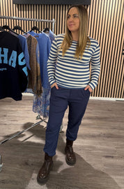 Kendra- Byxa med resår - Mörk denim- Nyhet