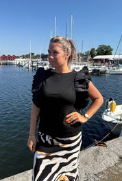 Vivienne - Topp - Volang - Svart - Nyhet