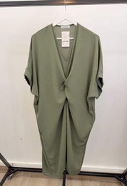 Vivvi - Tunika med Knyt - Khaki