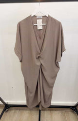 Vivvi - Tunika med Knyt - Taupe