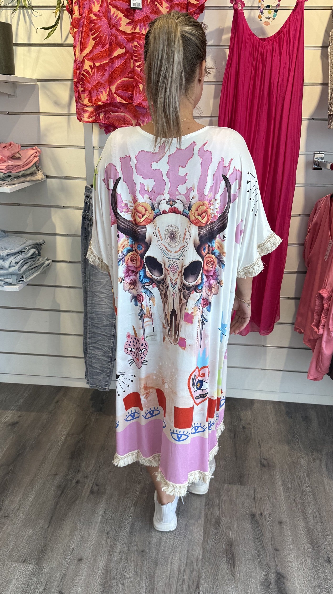 Yasmin Längre Cardigan Rosa