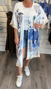 Yasmin Längre Cardigan Blå