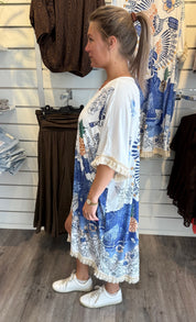 Yasmin Längre Cardigan Blå