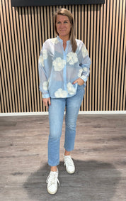 Zara - Blus - Blommor - Blå