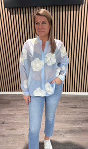 Zara - Blus - Blommor - Blå